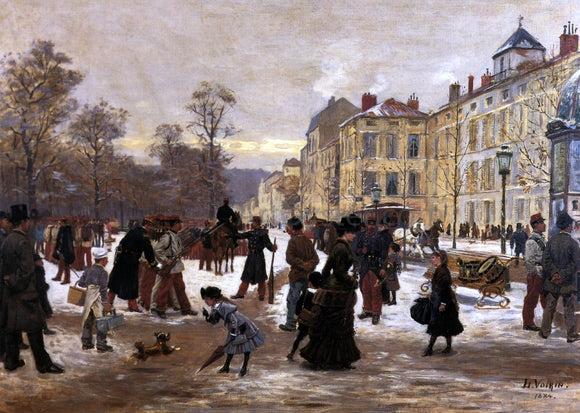  Leon Joseph Voirin A Winter's Day - Art Print