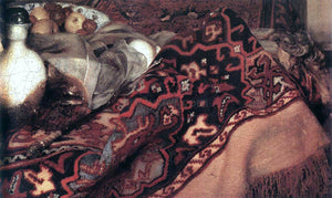  Johannes Vermeer A Woman Asleep at Table (detail: 2) - Art Print