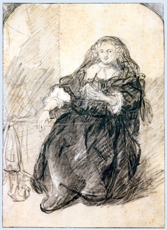  Rembrandt Van Rijn Woman Seated in an Armchair with a Letter in her Left Hand - Art Print