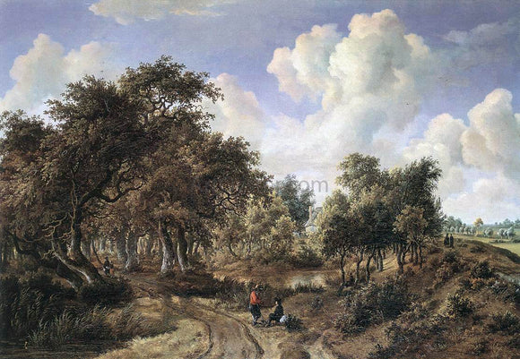  Meyndert Hobbema A Wooded Landscape - Art Print