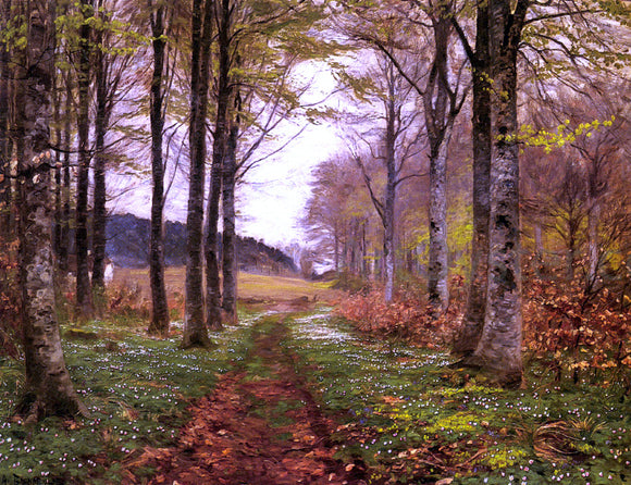  Hans Anderson Brendekilde A Woodland Landscape - Art Print