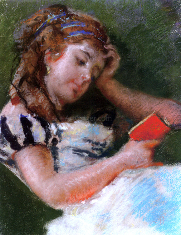  Mose Bianchi A Young Girl Reading - Art Print