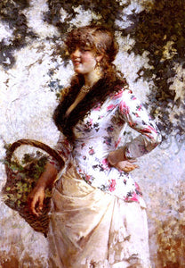  Egisto Lancerotto A Young Woman In A Vineyard - Art Print