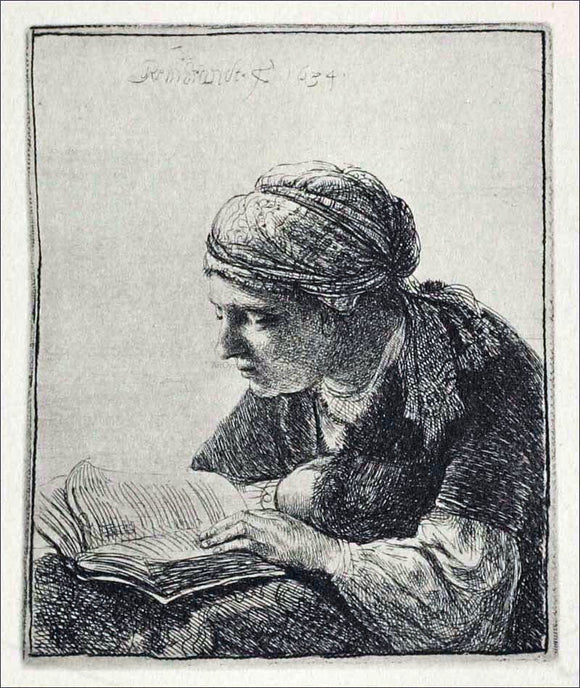  Rembrandt Van Rijn Young Woman Reading - Art Print
