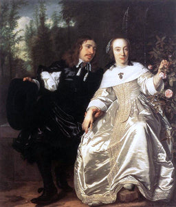  Bartholomeus Van der Helst Abraham del Court and Maria de Keersegieter - Art Print