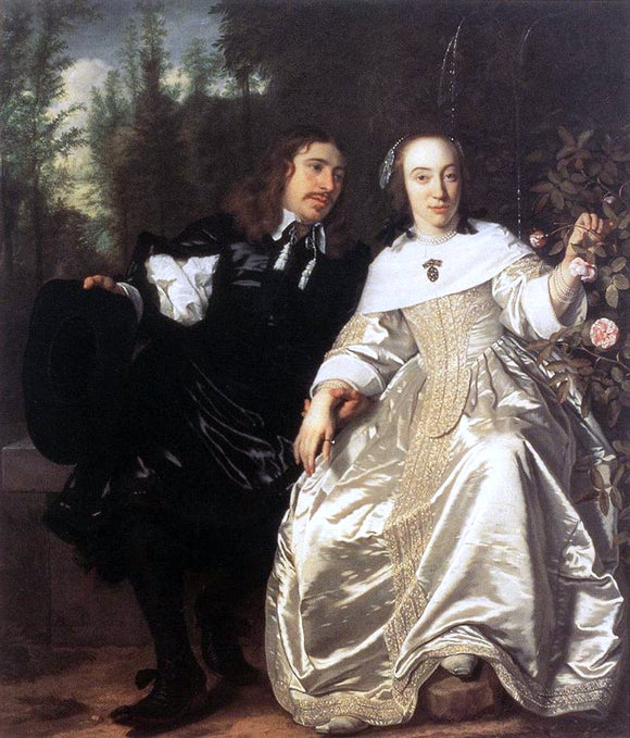 Bartholomeus Van der Helst Abraham del Court and Maria de Keersegieter - Art Print