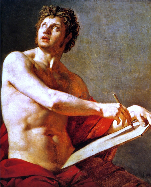  Jean-Auguste-Dominique Ingres Academic Study of a Male Torse - Art Print