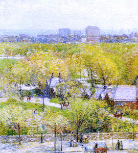  Frederick Childe Hassam Across the Park - Art Print