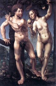  Jan Gossaert (Mabuse) Adam and Eve - Art Print