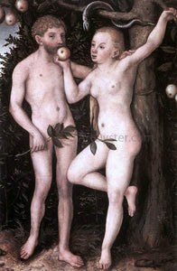  The Elder Lucas Cranach Adam and Eve - Art Print