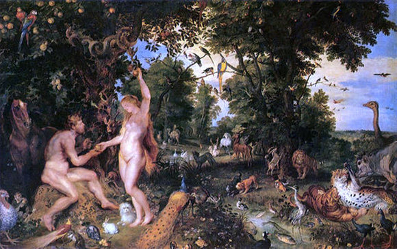  Peter Paul Rubens Adam and Eve in Worthy Paradise - Art Print