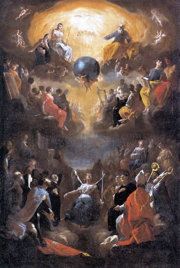  Johann Heinrich Schonfeld Adoration of the Holy Trinity - Art Print