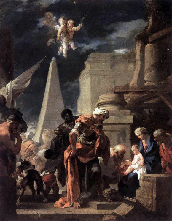  Sebastien Bourdon Adoration of the Magi - Art Print