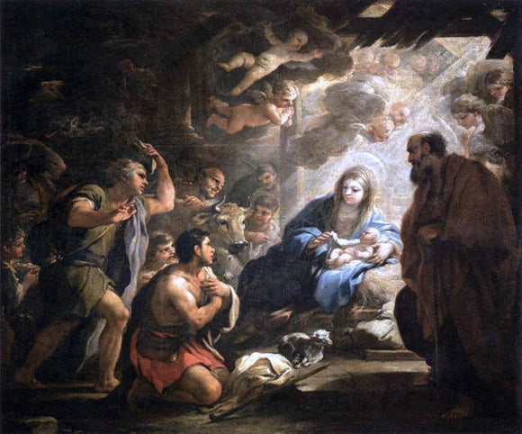  Luca Giordano Adoration of the Shepherds - Art Print
