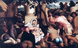  Jacopo Bassano Adoration of the Shepherds - Art Print