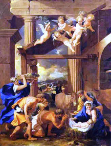  Nicolas Poussin Adoration of the Shepherds - Art Print