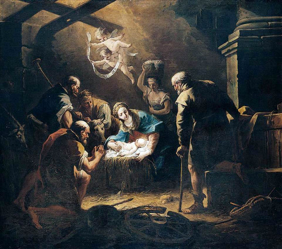  Gaspare Diziani Adoration of the Shepherds - Art Print