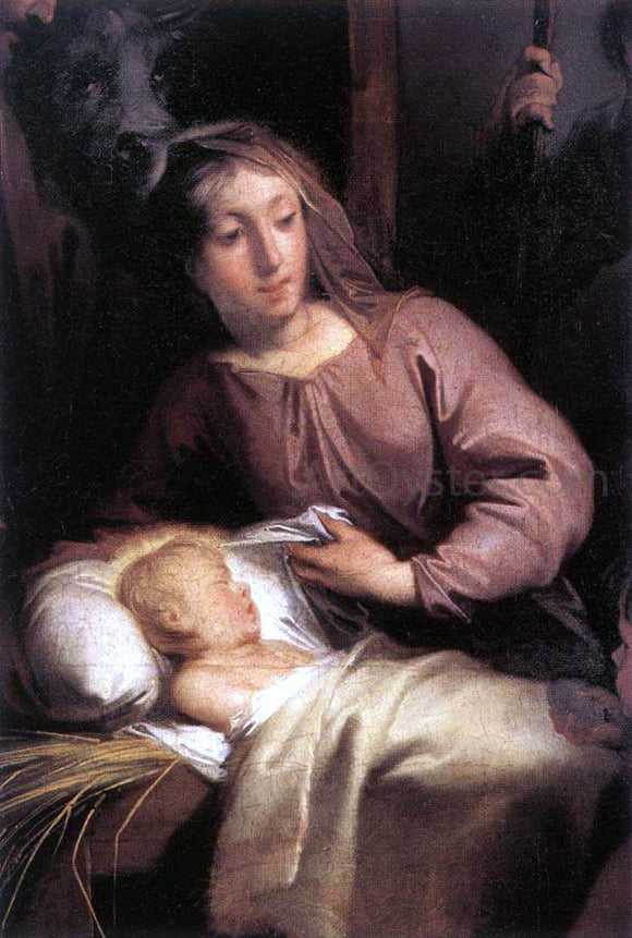  Jacob De Wit Adoration of the Shepherds (detail) - Art Print