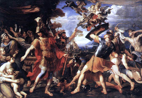  Francois Perrier Aeneas and his Companions Fighting the Harpies - Art Print