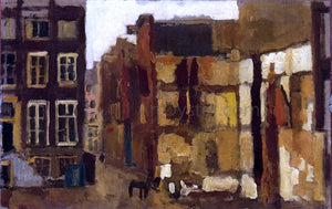  George Heidrik Breitner Afbraak hoek Wijde Steeg, Amsterdam - Art Print