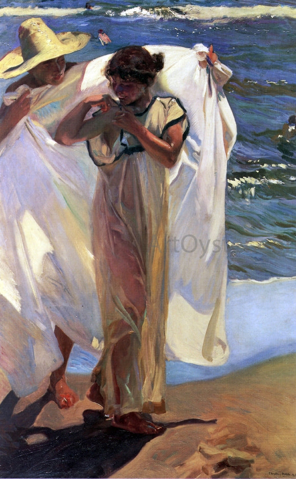  Joaquin Sorolla Y Bastida After a Bathe - Art Print