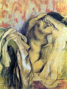  Edgar Degas After Bathing, Woman Drying Herself - Art Print