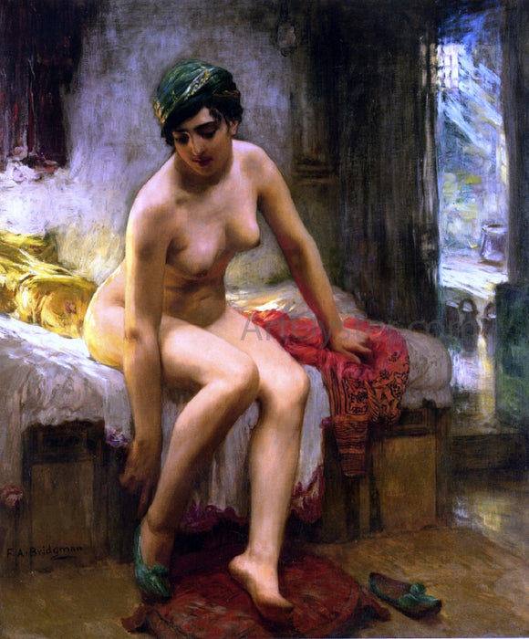  Frederick Arthur Bridgeman After the Bath - Art Print