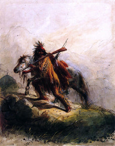  Alfred Jacob Miller After the Battle - The Scalp Lock - Art Print