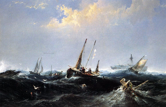  James Hamilton After the Storm on the Coast of Newfoundland (also known as Wreckers) - Art Print