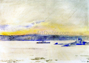  Frederick Childe Hassam The Afterglow, Gloucester Harbor (also known as Ten Pound Island Light) - Art Print