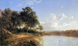 David Johnson Afternoon Along the Banks of a River - Art Print