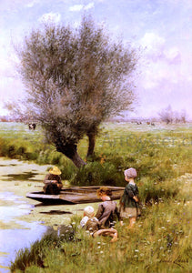  Emile Claus Afternoon Along The River - Art Print