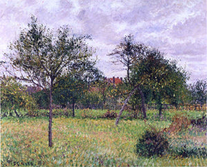 Camille Pissarro Afternoon in Eragny - Grey Weather - Art Print