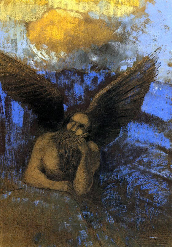  Odilon Redon Aged Angel - Art Print