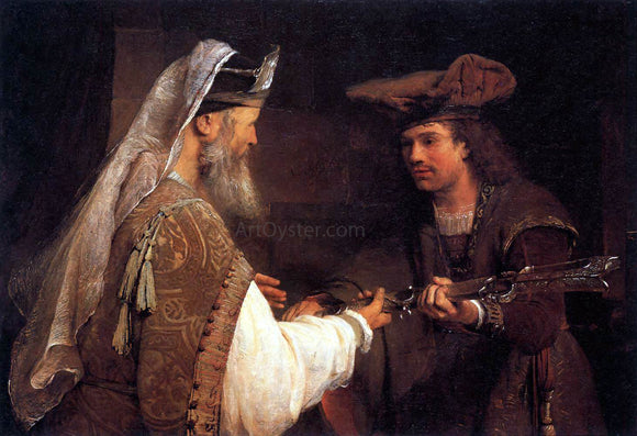  Aert De Gelder Ahimelech Giving the Sword of Goliath to David - Art Print
