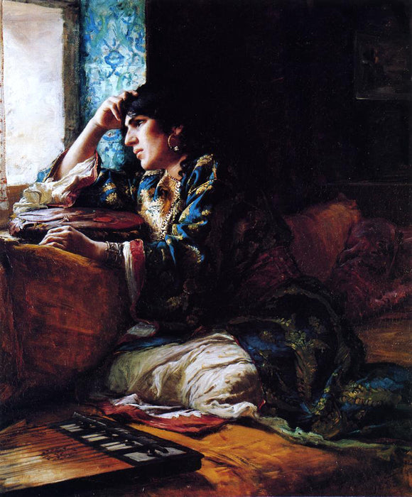  Frederick Arthur Bridgeman Aicha, a Woman of Morocco - Art Print