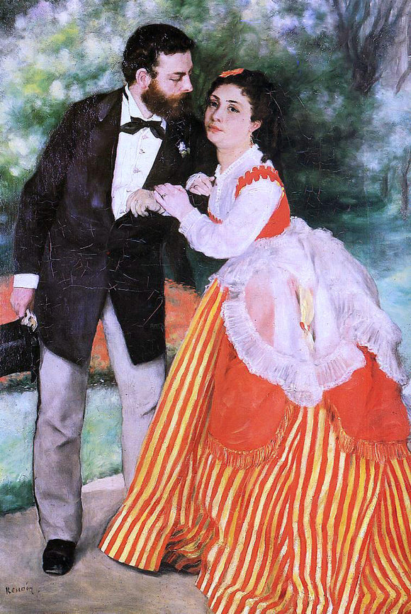  Pierre Auguste Renoir Alfred Sisley with His Wife - Art Print