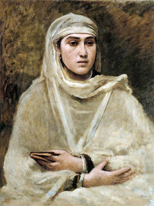  Jean-Baptiste-Camille Corot Algerian Woman - Art Print