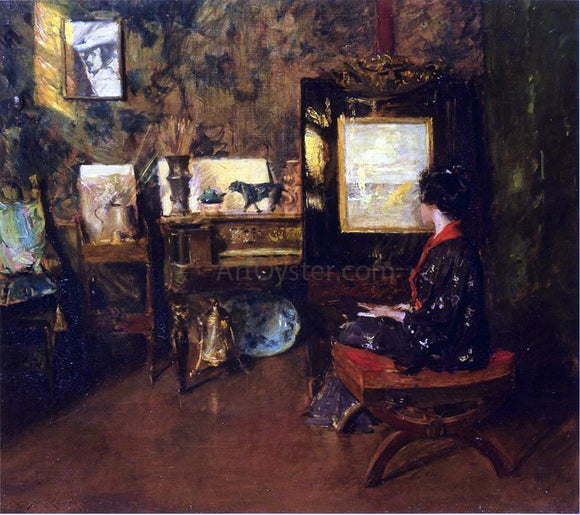  William Merritt Chase Alice in the Shinnecock Studio - Art Print