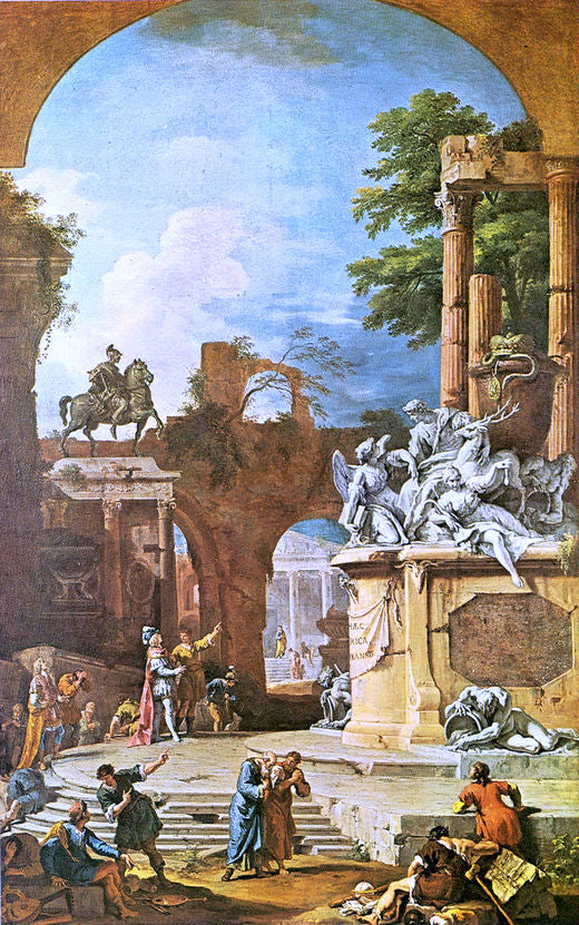  Sebastiano Ricci Allegorical Tomb of the Duke of Devonshire - Art Print
