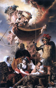  Caesar Van Everdingen Allegory of the Birth of Frederik Hendrik - Art Print