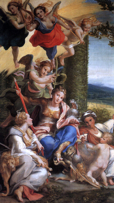  Correggio Allegory of Virtue - Art Print