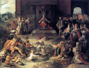  II Frans Francken Allegory on the Abdication of Emperor Charles V in Brussels, 25 October 1555 - Art Print