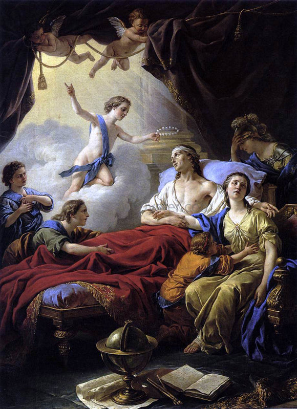  Louis-Jean-Francois Lagrenee Allegory on the Death of the Dauphin - Art Print