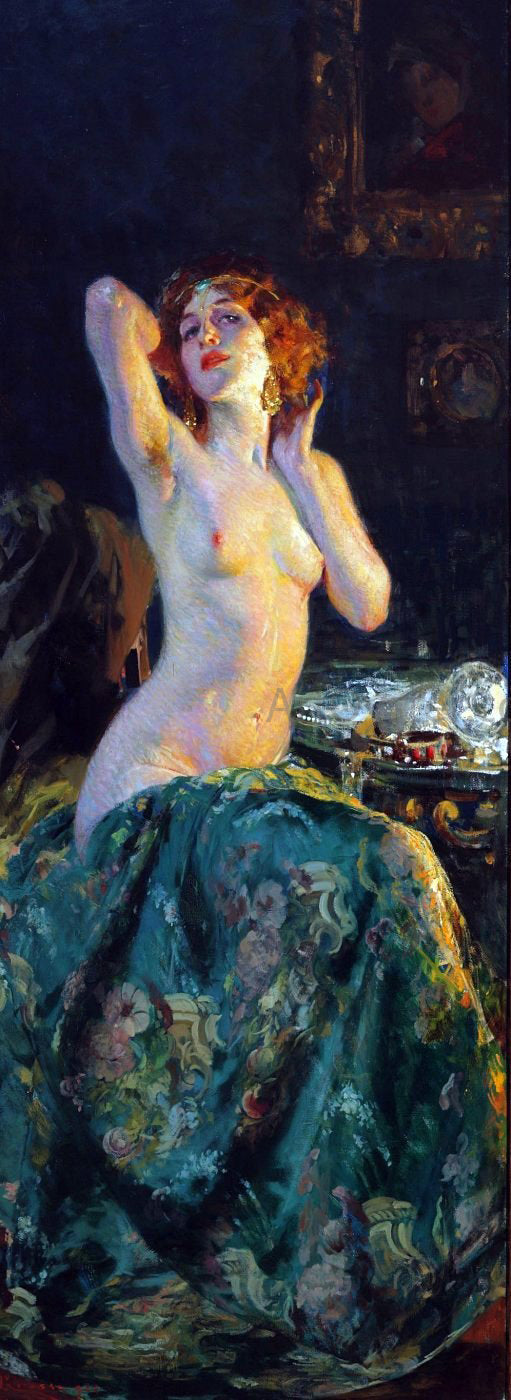  Giacomo Grosso Allo Specchio (also known as Nude by the mirror) - Art Print