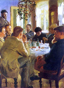  Peder Severin Kroyer Almuerzo con Pintores de Skagen - Art Print