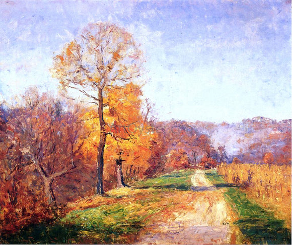  Theodore Clement Steele Along a Country Lane - Art Print