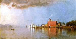  Alfred Thompson Bricher Along the Hudson - Art Print