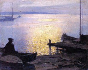  Edward Potthast Along the Mystic River - Art Print