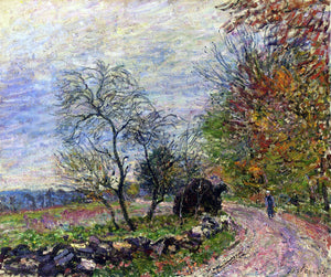  Alfred Sisley Along the woods in Autumn - Art Print